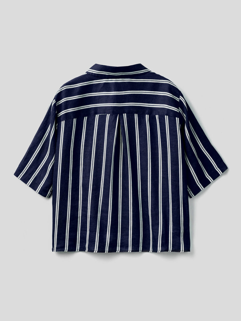 100% linen shirt with pattern print image number 2
