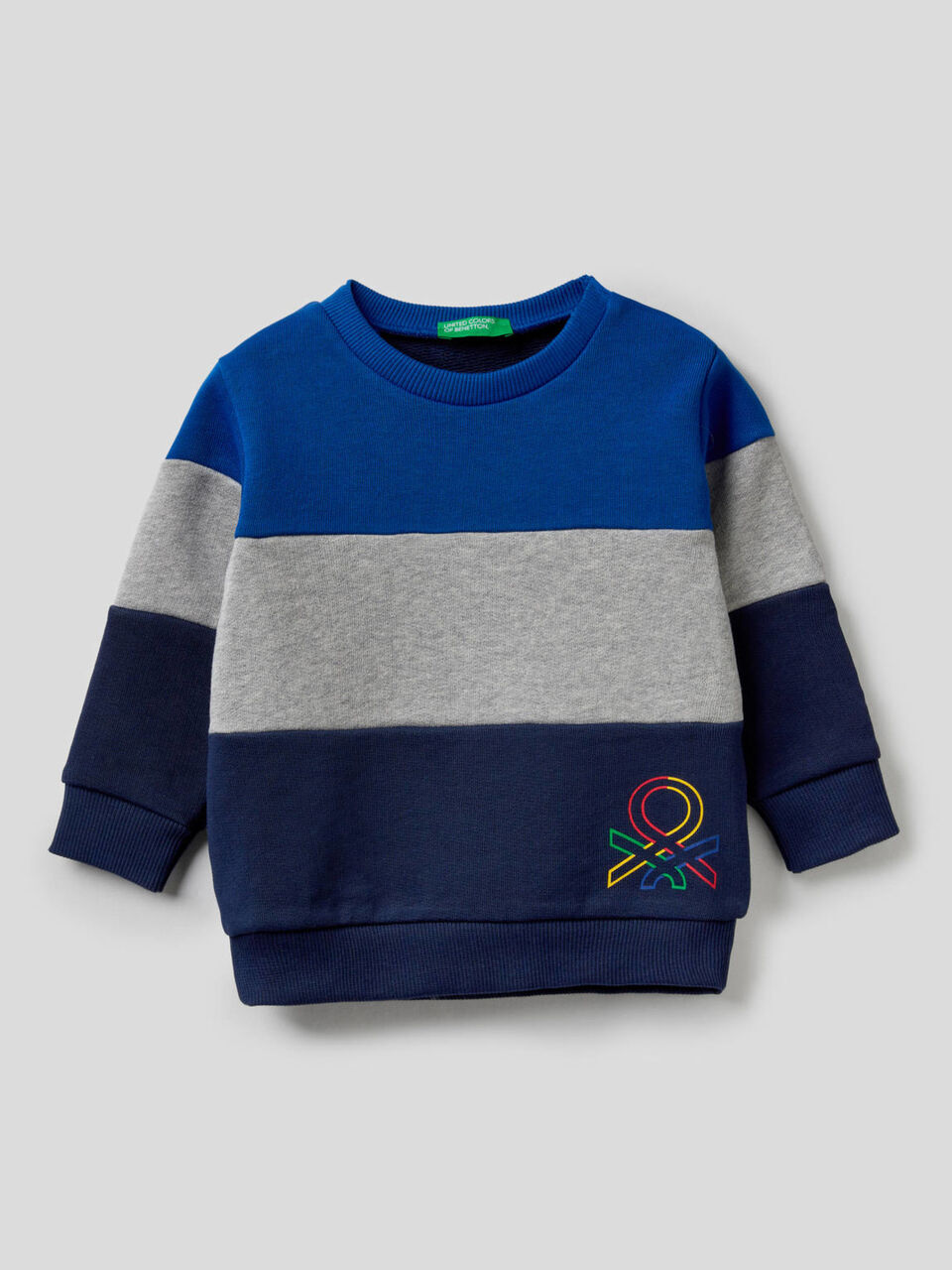 Color block sweatshirt in organic cotton image number 1