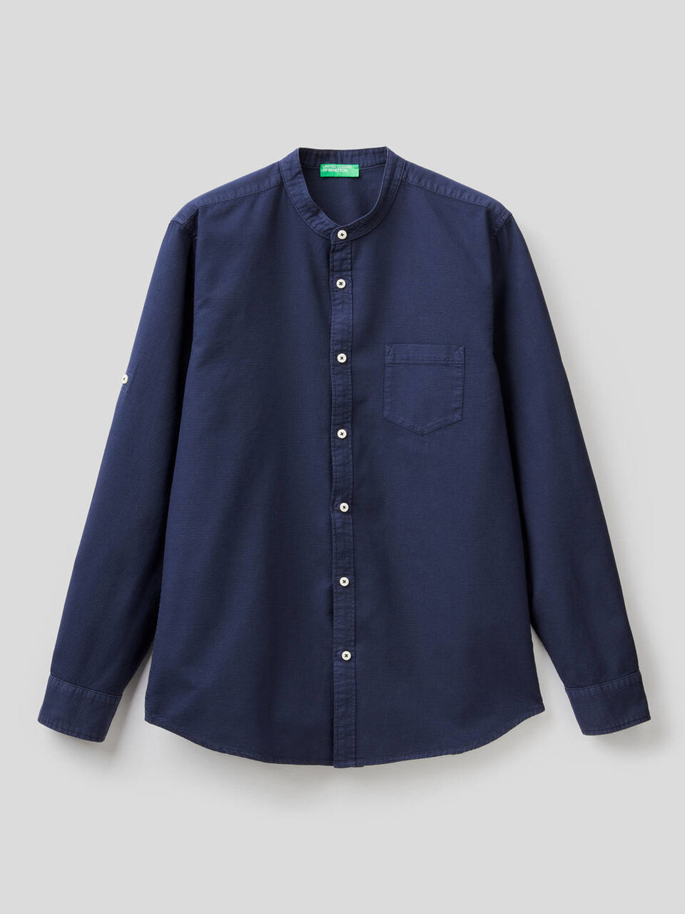 Slim fit shirt with Mandarin collar image number 1
