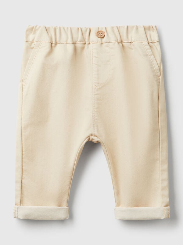 Trousers in stretch cotton blend New Born (0-18 months)