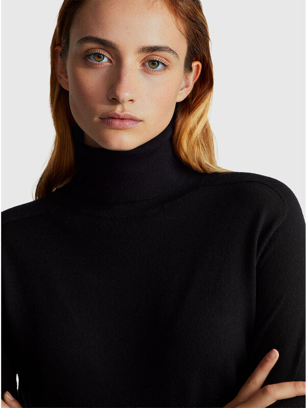 Turtleneck in pure Merino wool Women