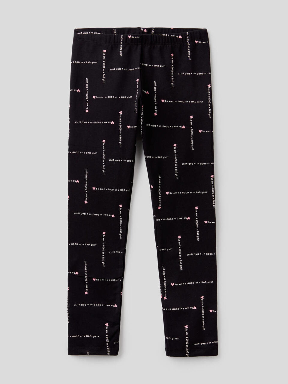 Printed leggings in stretch cotton image number 1