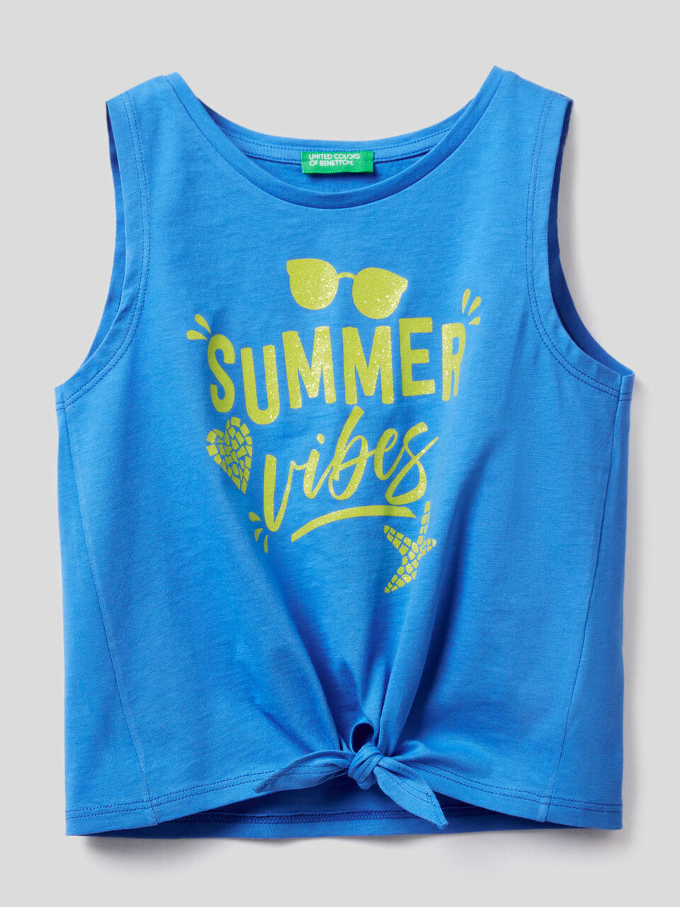 Sleeveless top with bow image number 1