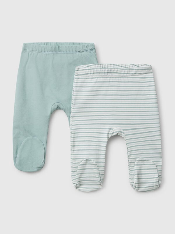 Two pairs of trousers in cotton New Born (0-18 months)