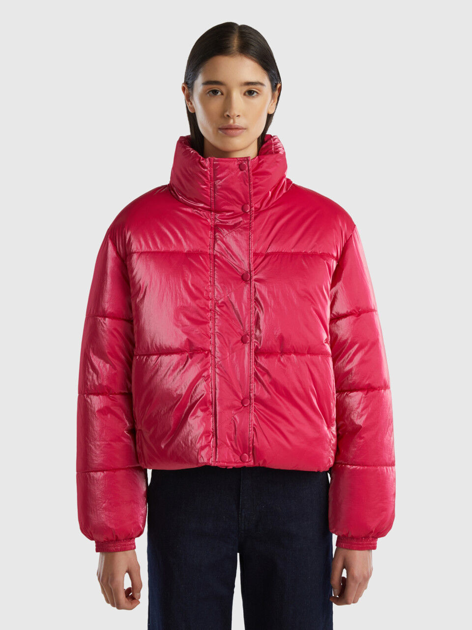 Nylon puffer jackets hot sale