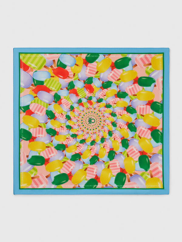Bandana with ice cream pattern Women