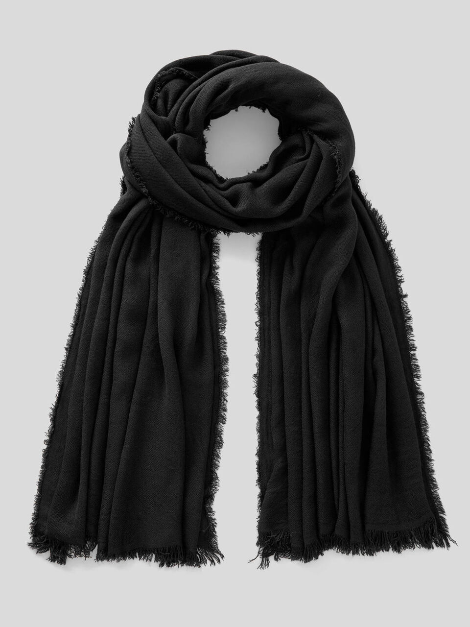 Scarf in solid color viscose Women image number 1