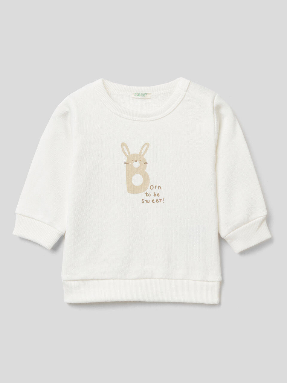 Warm sweatshirt in organic cotton with print