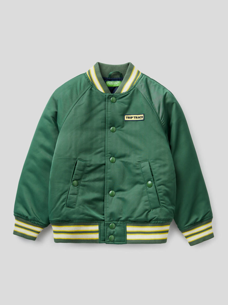 Varsity style bomber jacket image number 1