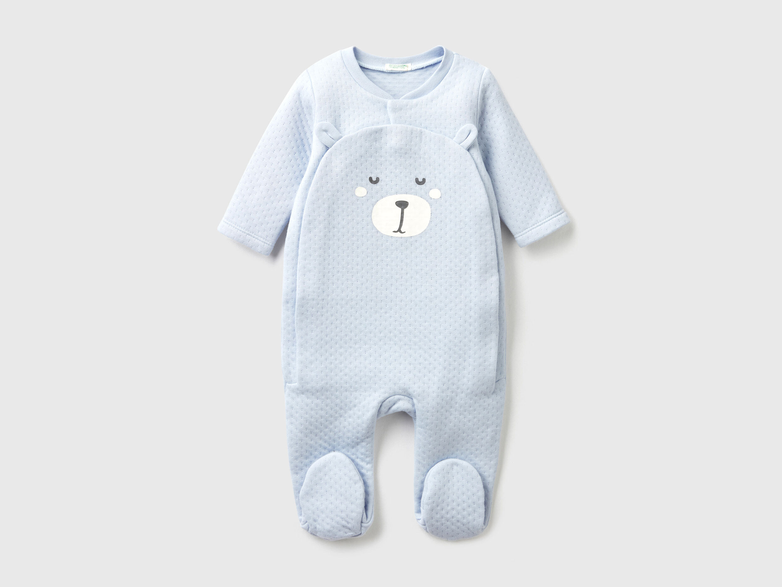 Teddy bear onesie with quilted look