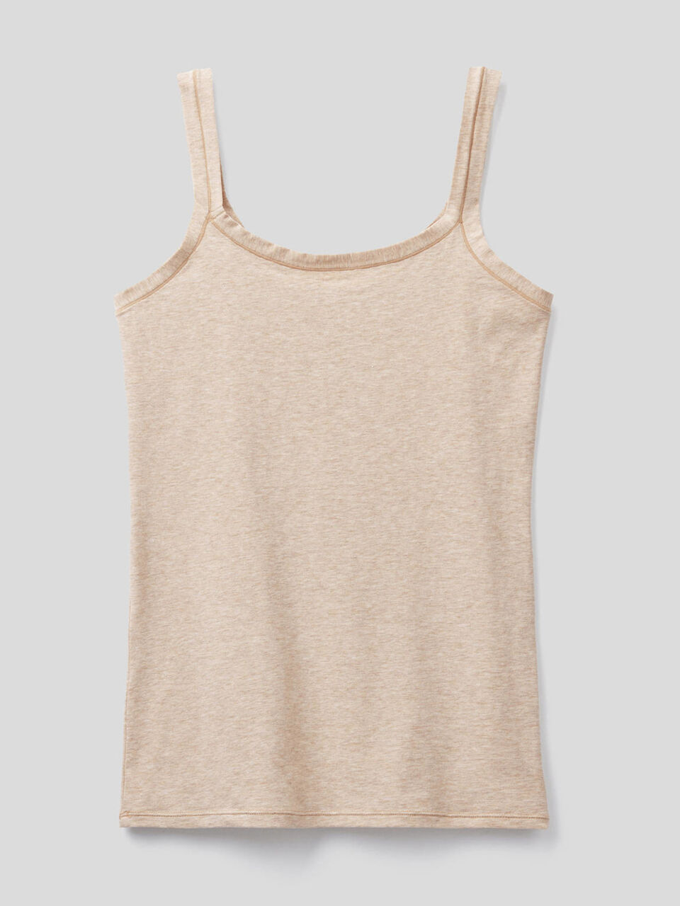 Tank top in long fiber stretch cotton image number 2