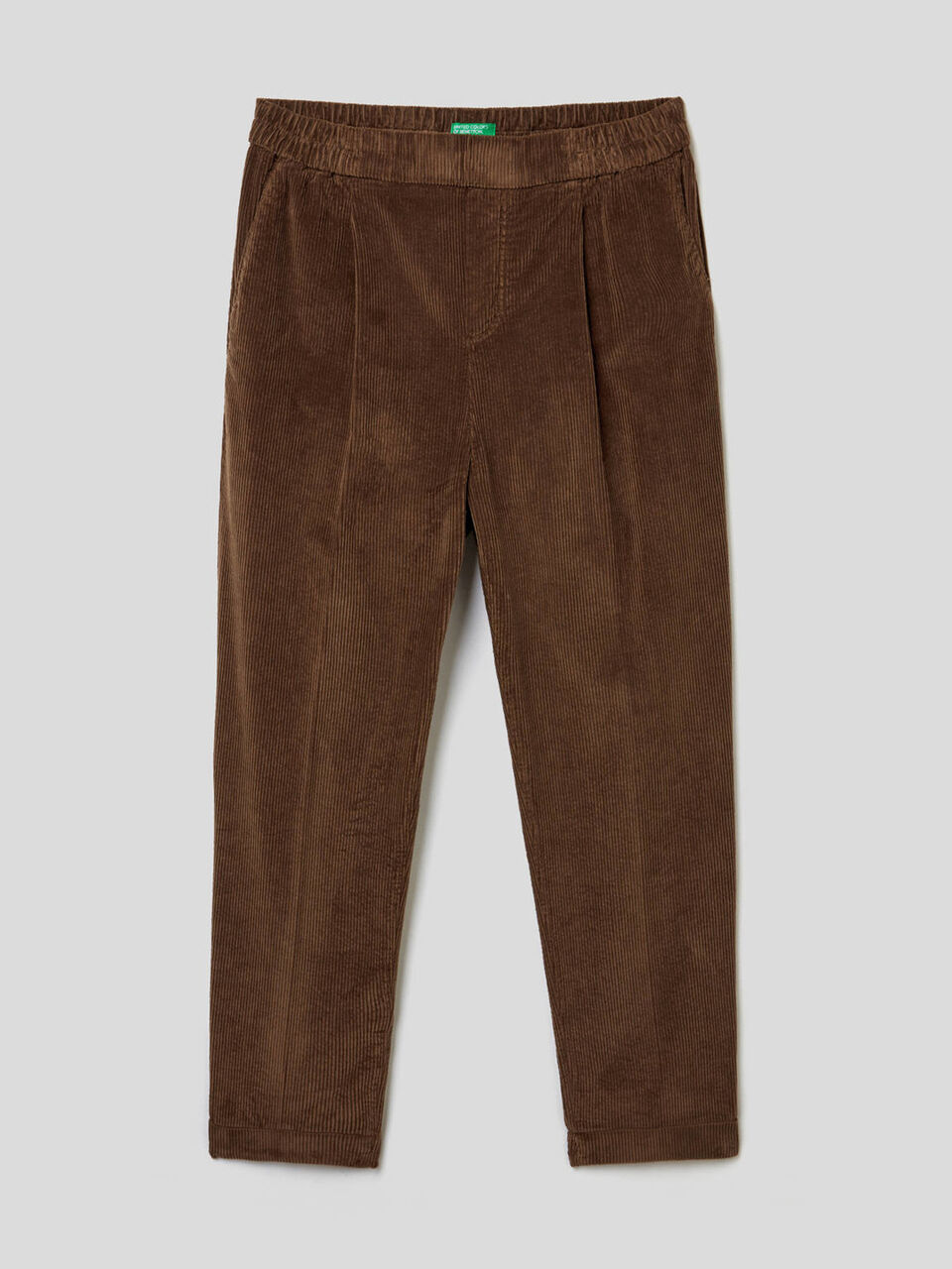 Chinos in velvet with stretch waist image number 1