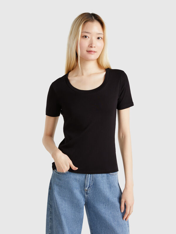 Short sleeve t-shirt in long fiber cotton Women