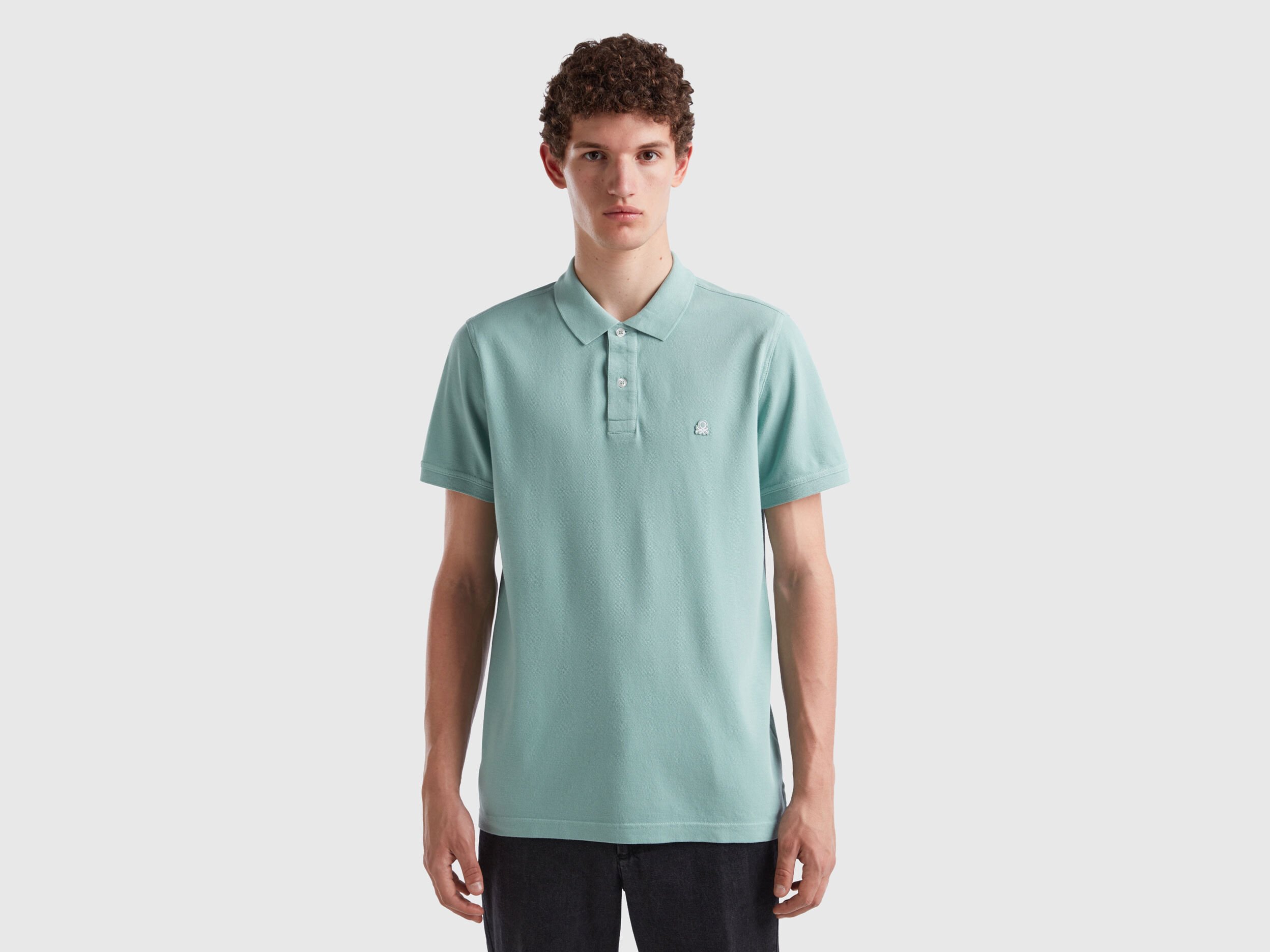 Light green regular fit polo