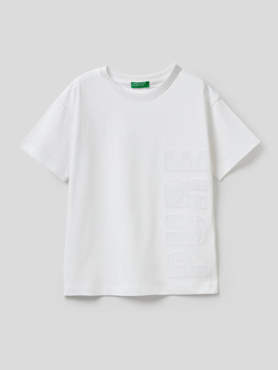 T-shirt with letter patches image number 1