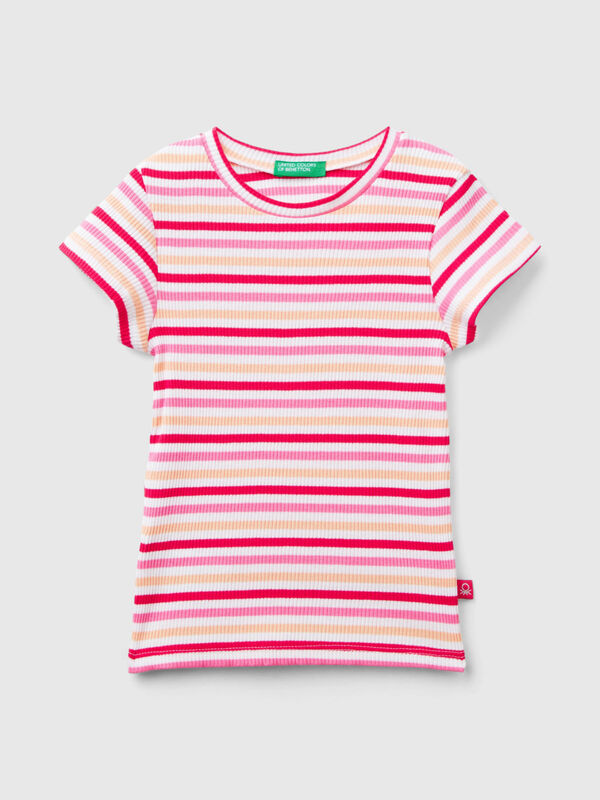 Striped slim fit t-shirt Junior Girl