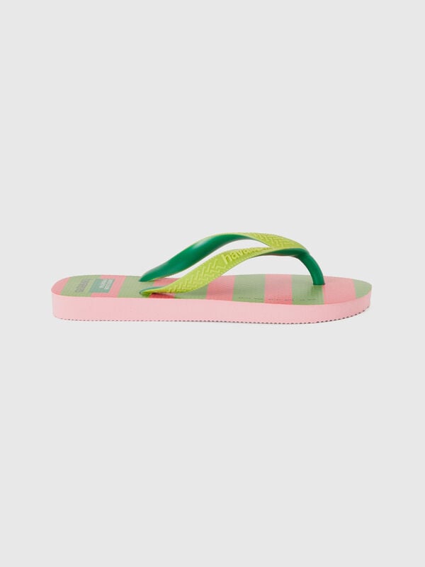 Havaianas flip flops with pink and light green stripes Junior Boy