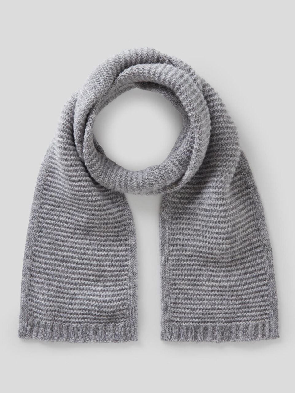 Wool blend knit scarf image number 1