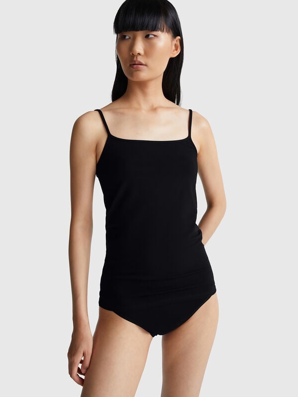 Tank top in stretch cotton Women