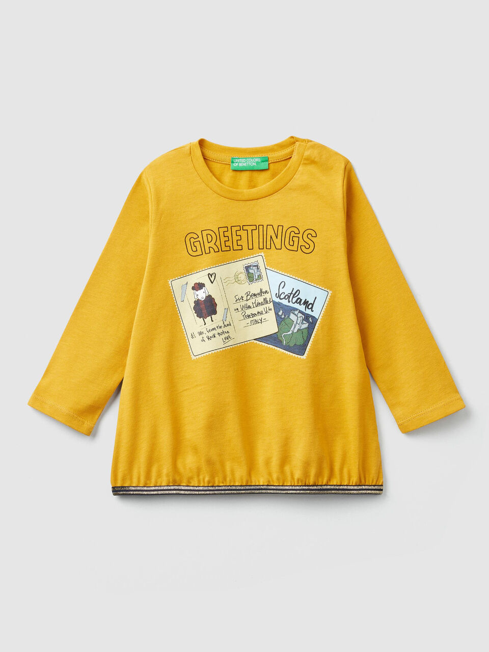 T-shirt with postcard print image number 1