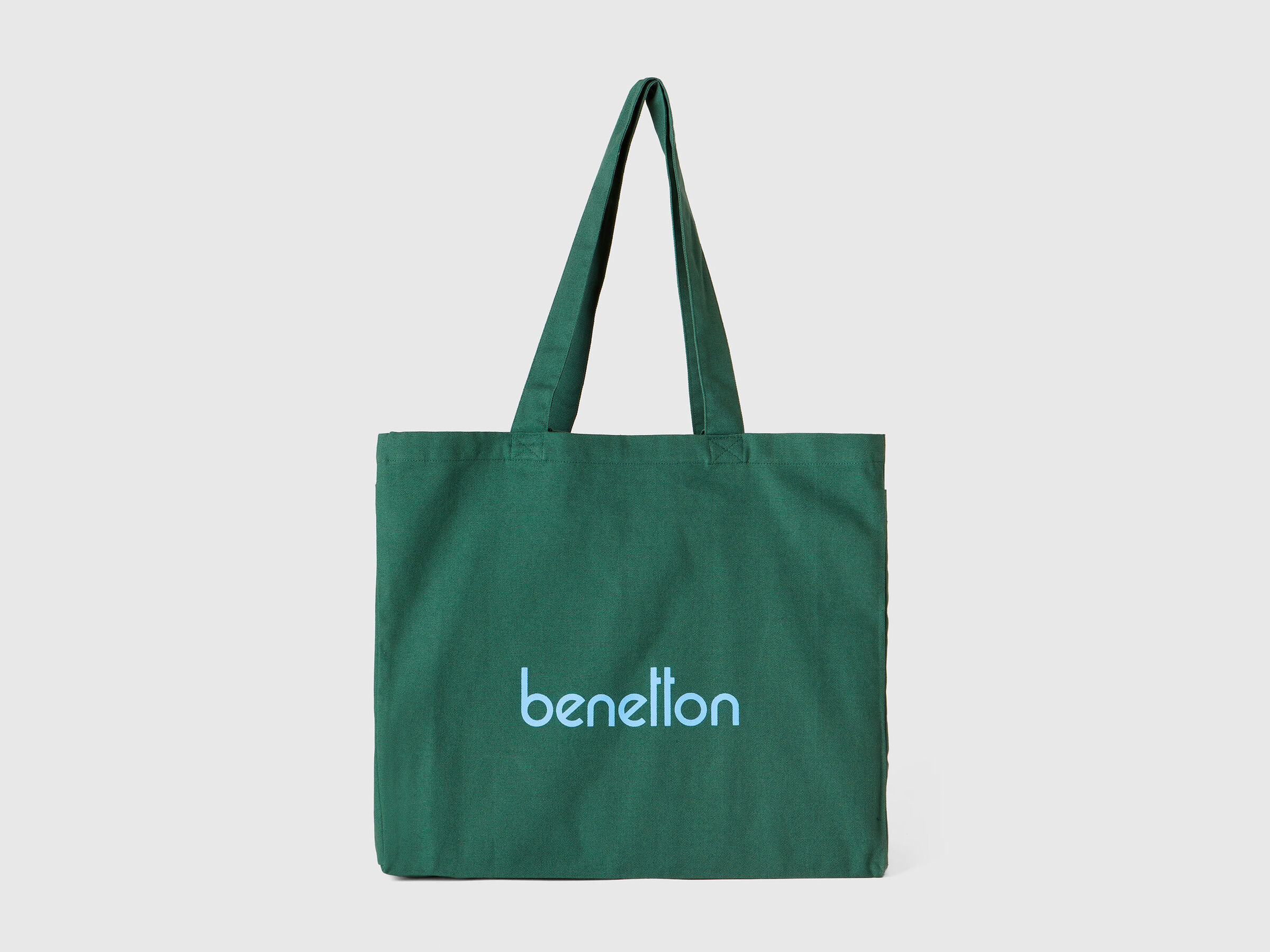 Military green tote bag in pure cotton image number 0