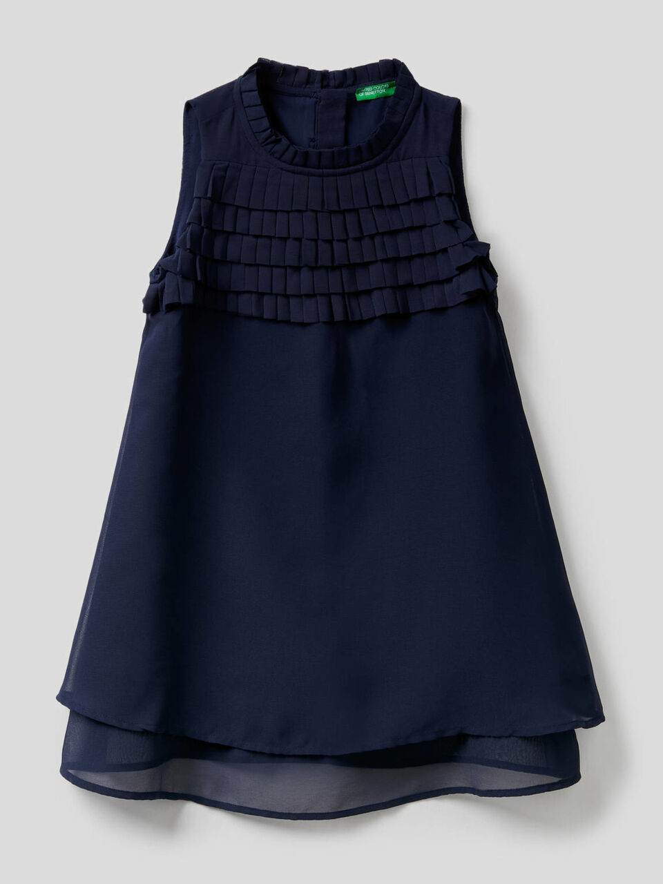 Sleeveless dress with frills image number 1