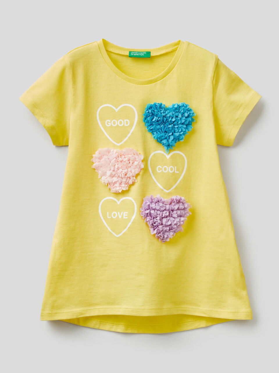 T-shirt with petal applique image number 1