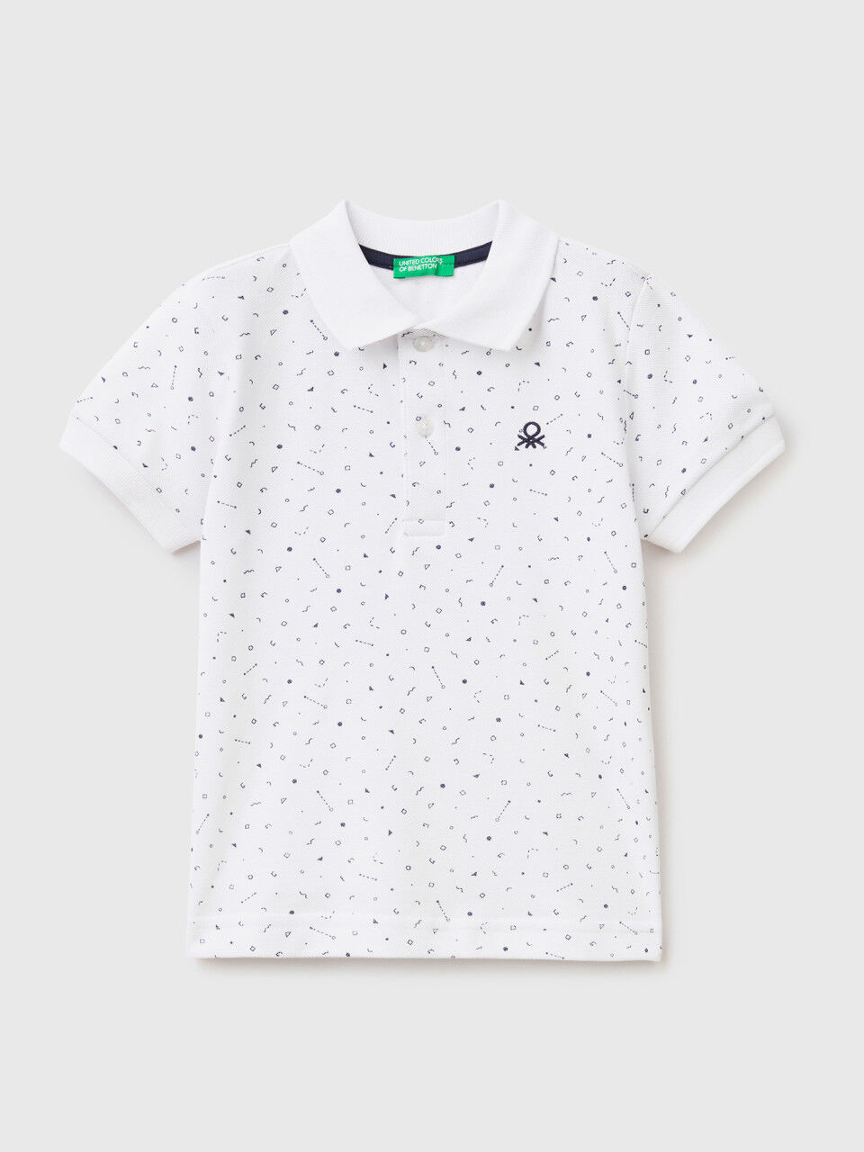 Slim fit micro patterned polo