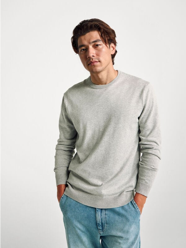 100% cotton crew neck top Men