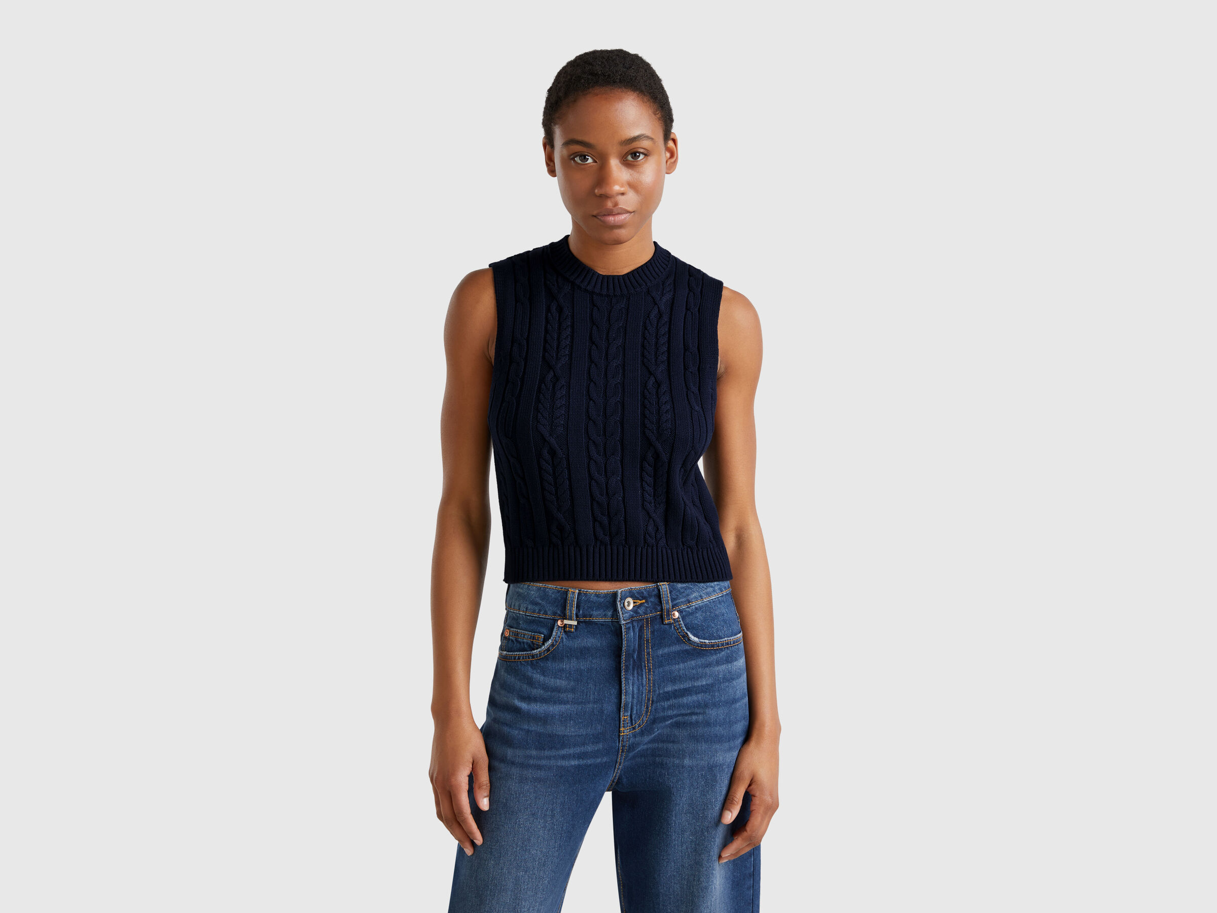 SLEEVELESS SWEATER Women image number 0