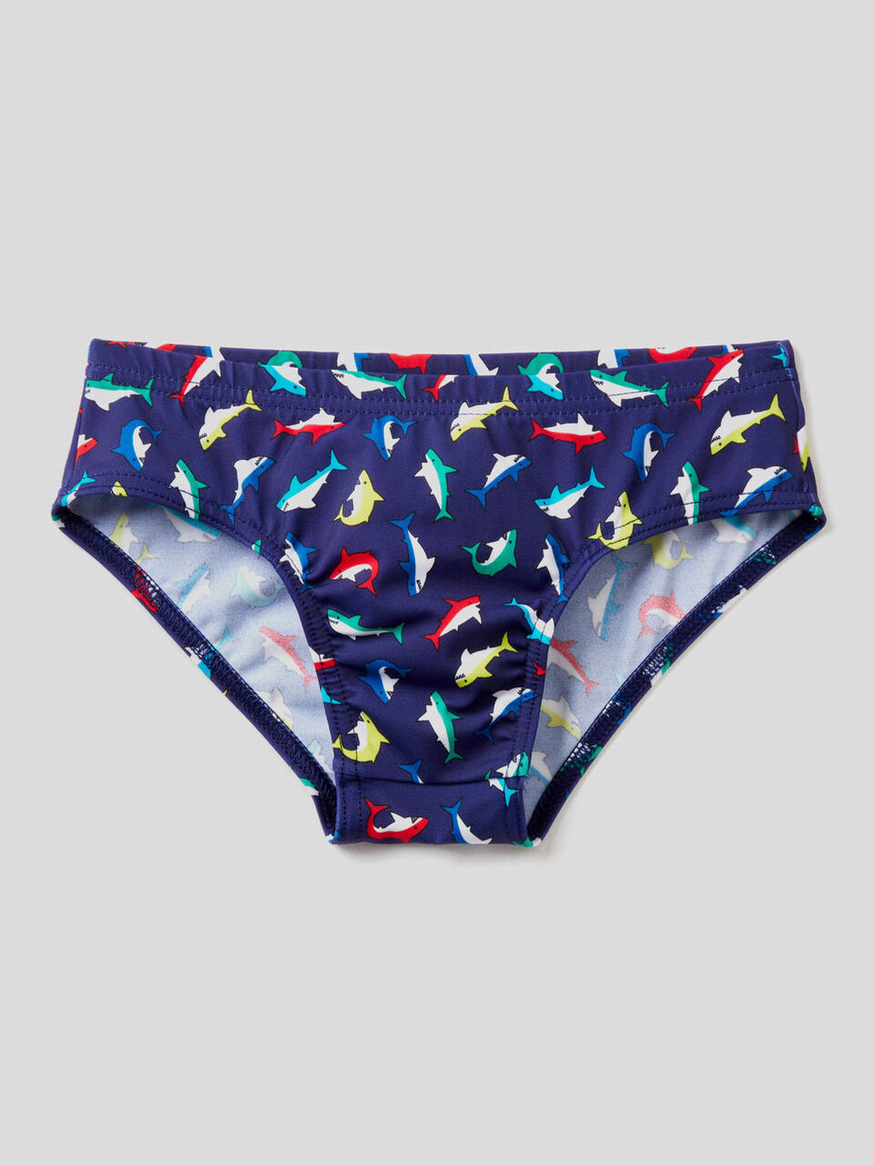 Shark patterned swim bottoms image number 1
