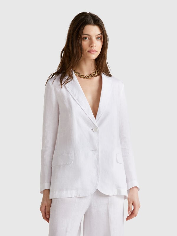 Blazer in pure linen Women