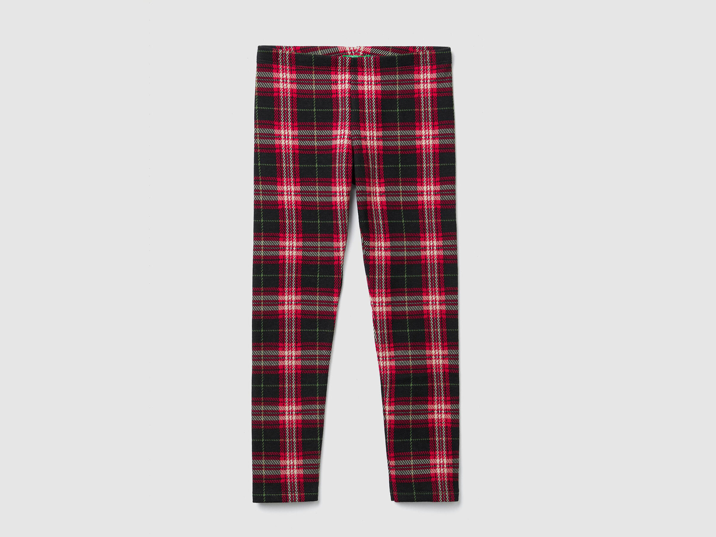 Jacquard check leggings image number null