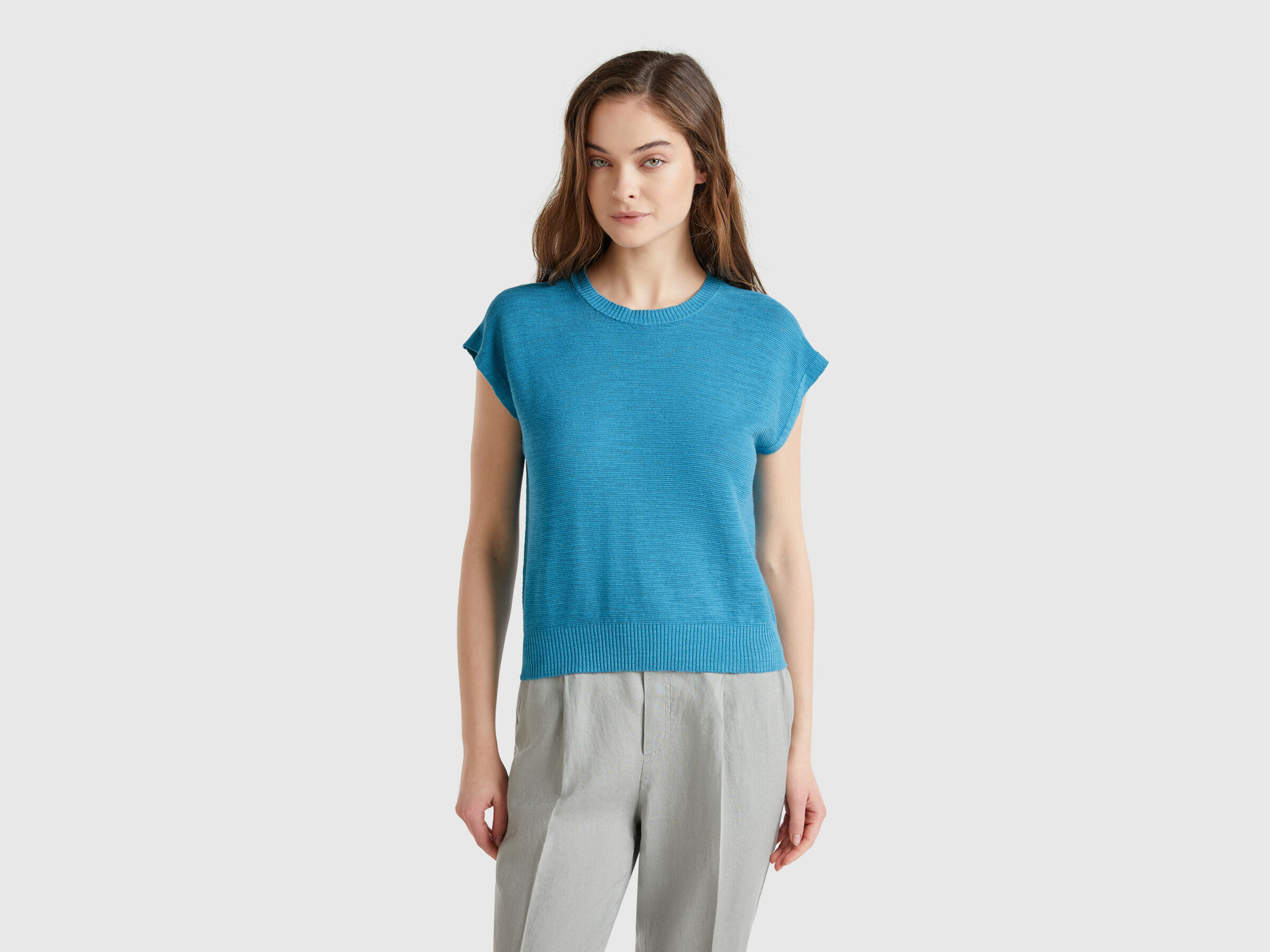 SLEEVELESS SWEATER Women image number 0