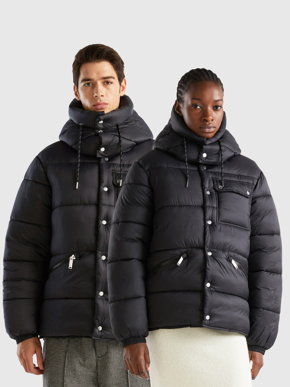 Mens puffer coat fur clearance hood