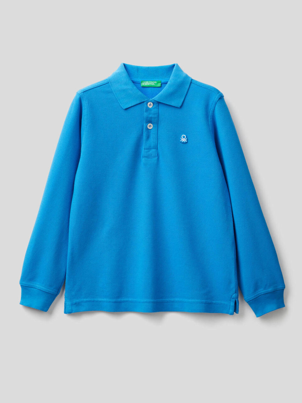 100% organic cotton long sleeve polo image number 1
