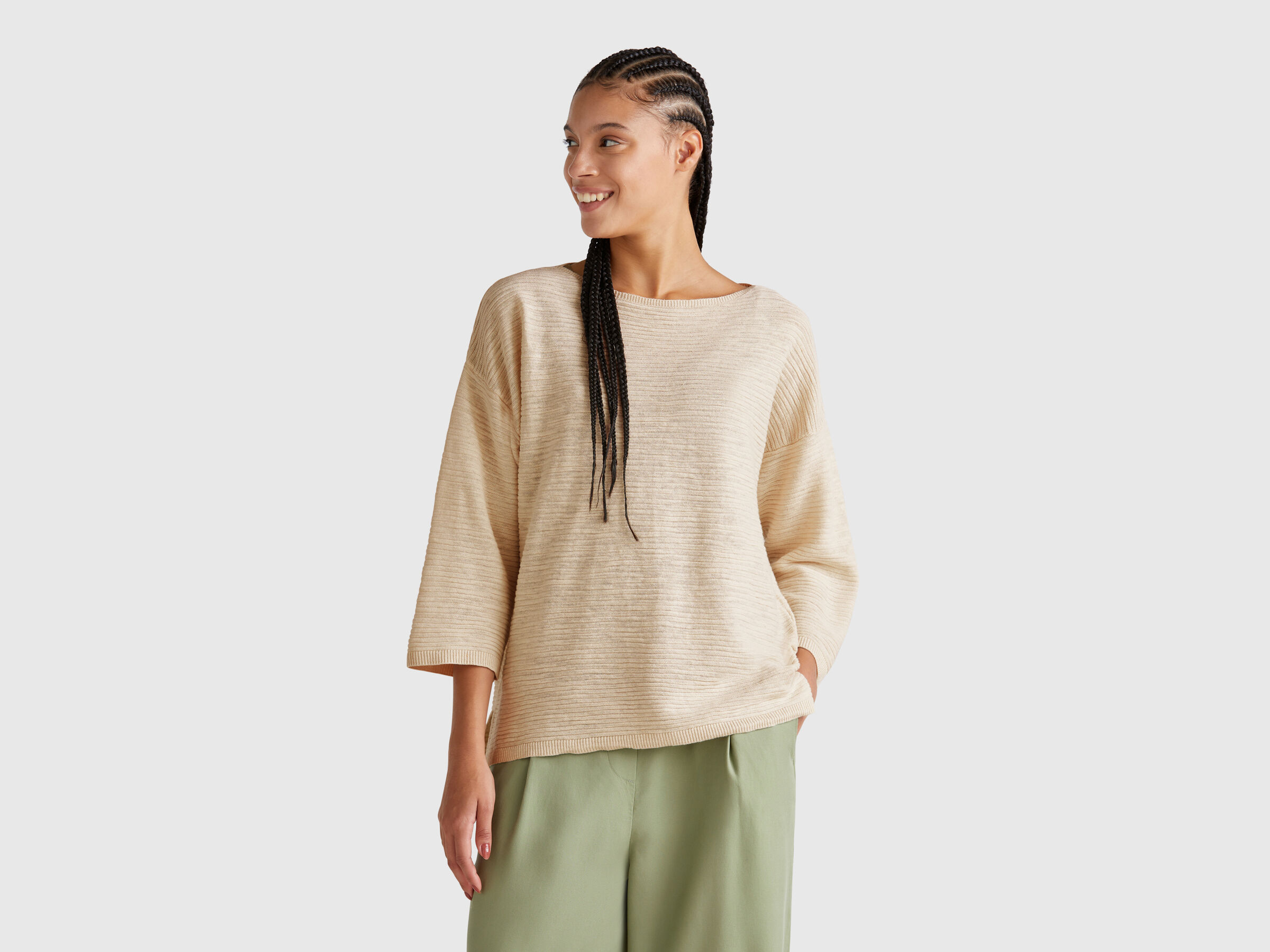 BOAT-NECK SWEAT.L/S Women image number 0