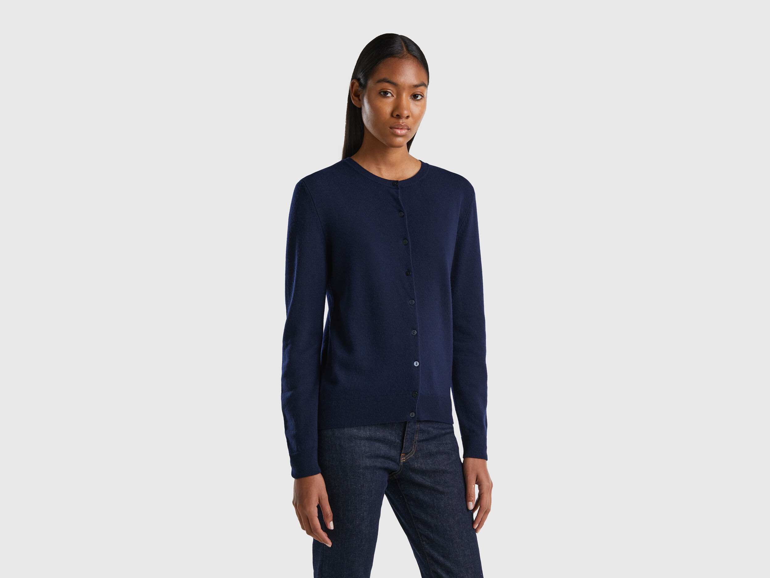 Womens navy long cardigan top