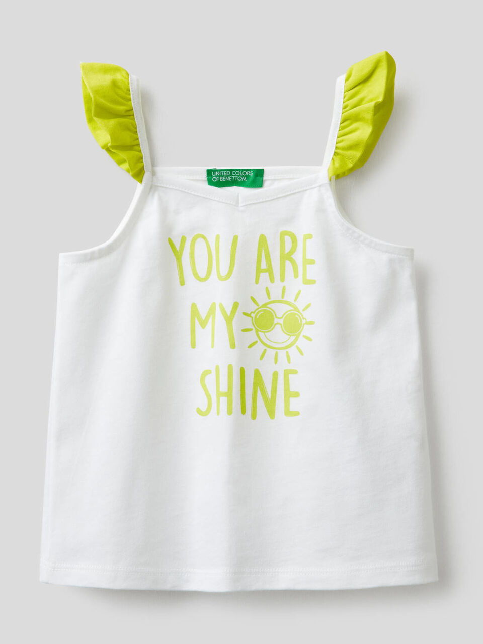 Top with print and small frills image number 1