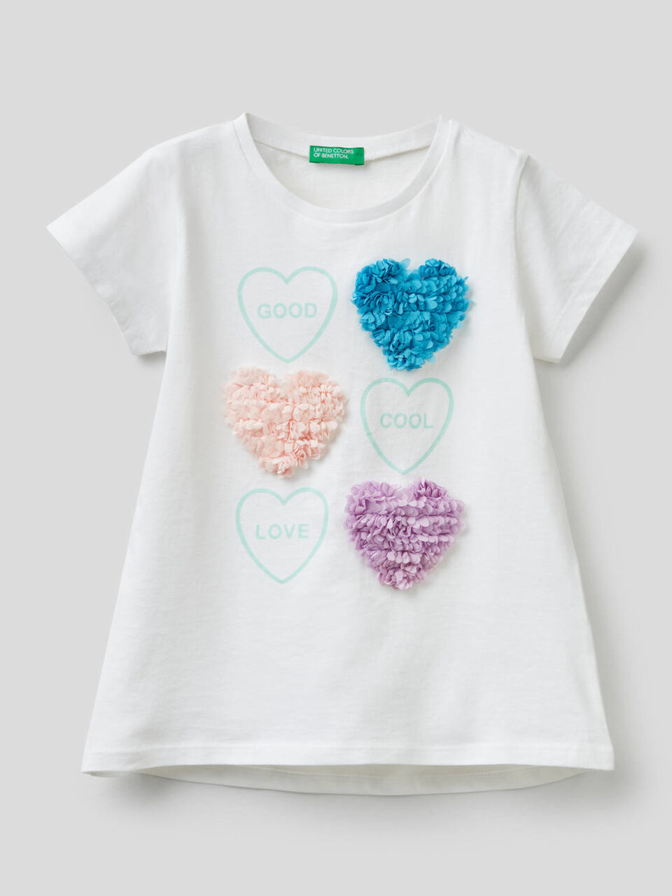 T-shirt with petal applique image number 1