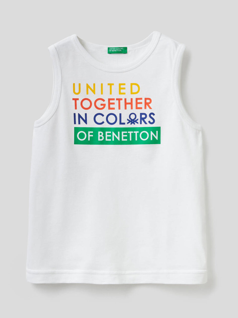 Sleeveless t-shirt with logo print image number 1