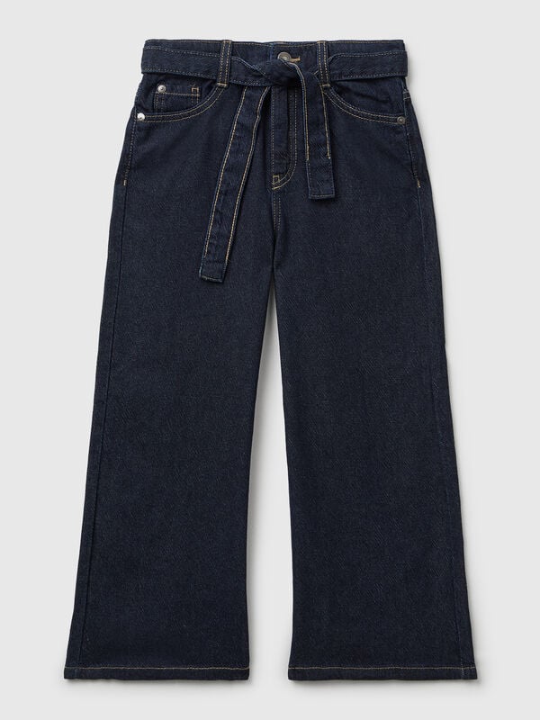 Wide fit jeans with sash Junior Girl