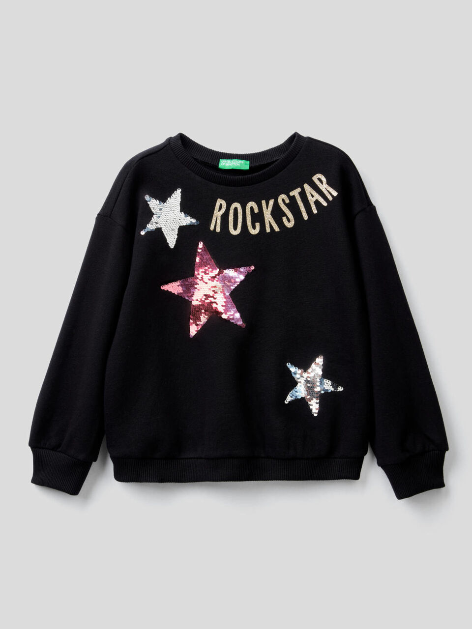 Sweatshirt in 100% cotton with sequins image number 1