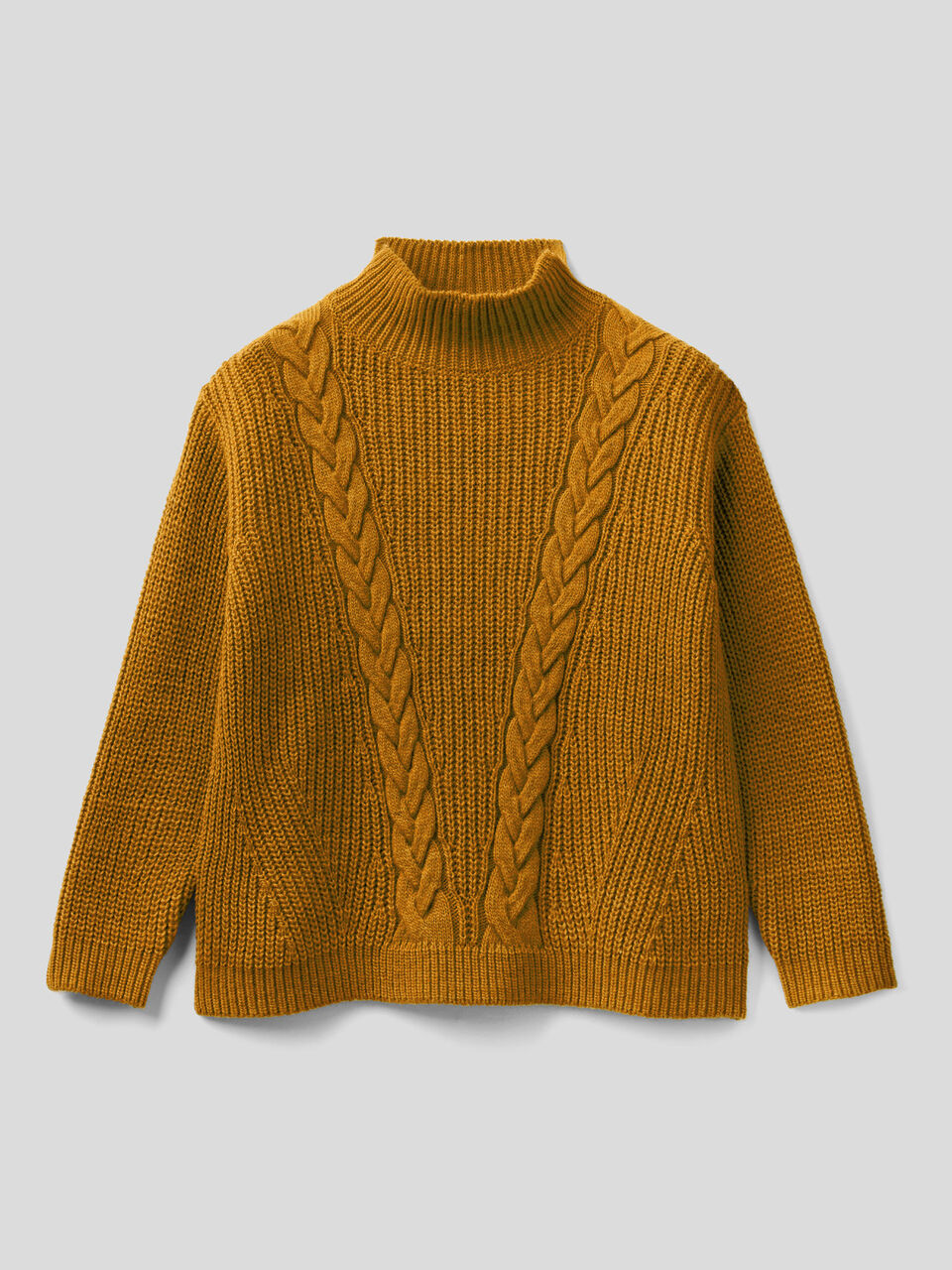 Knit sweater with high neck image number 1