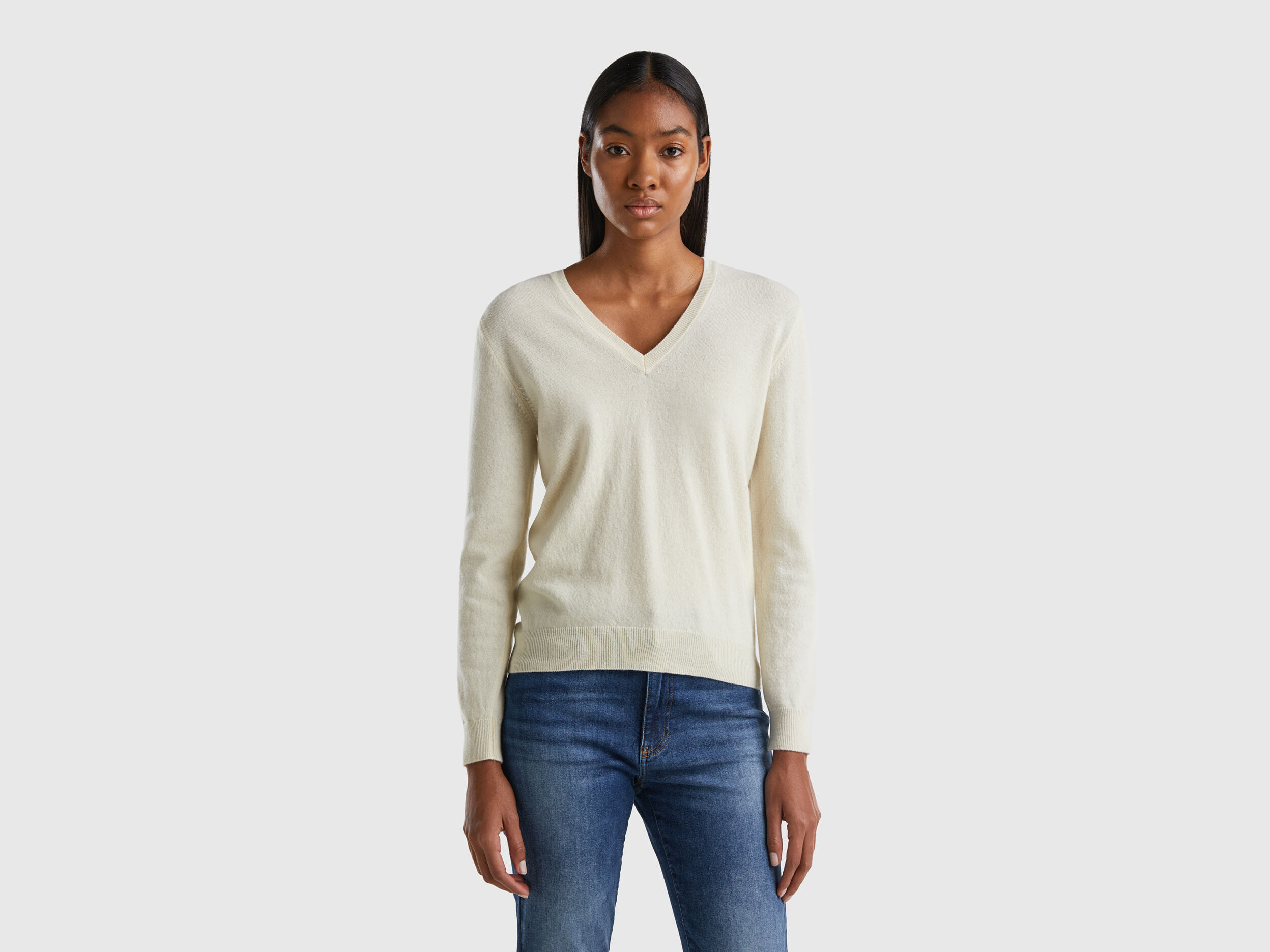 Merino wool best sale v neck sweater