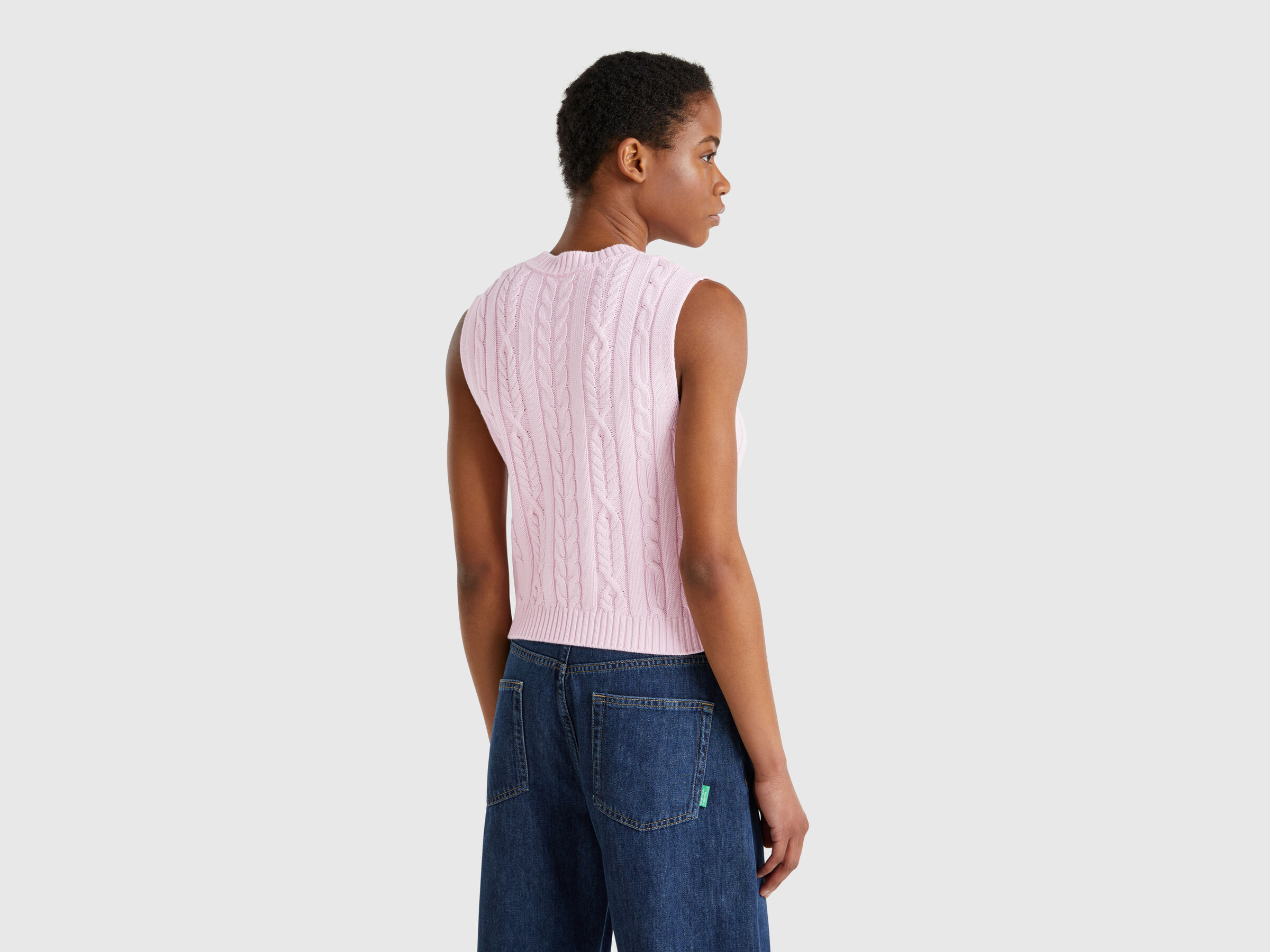 SLEEVELESS SWEATER Women image number 1