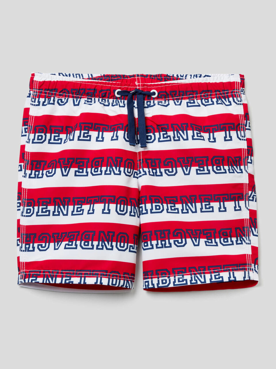 Striped pattern swim trunks image number 1