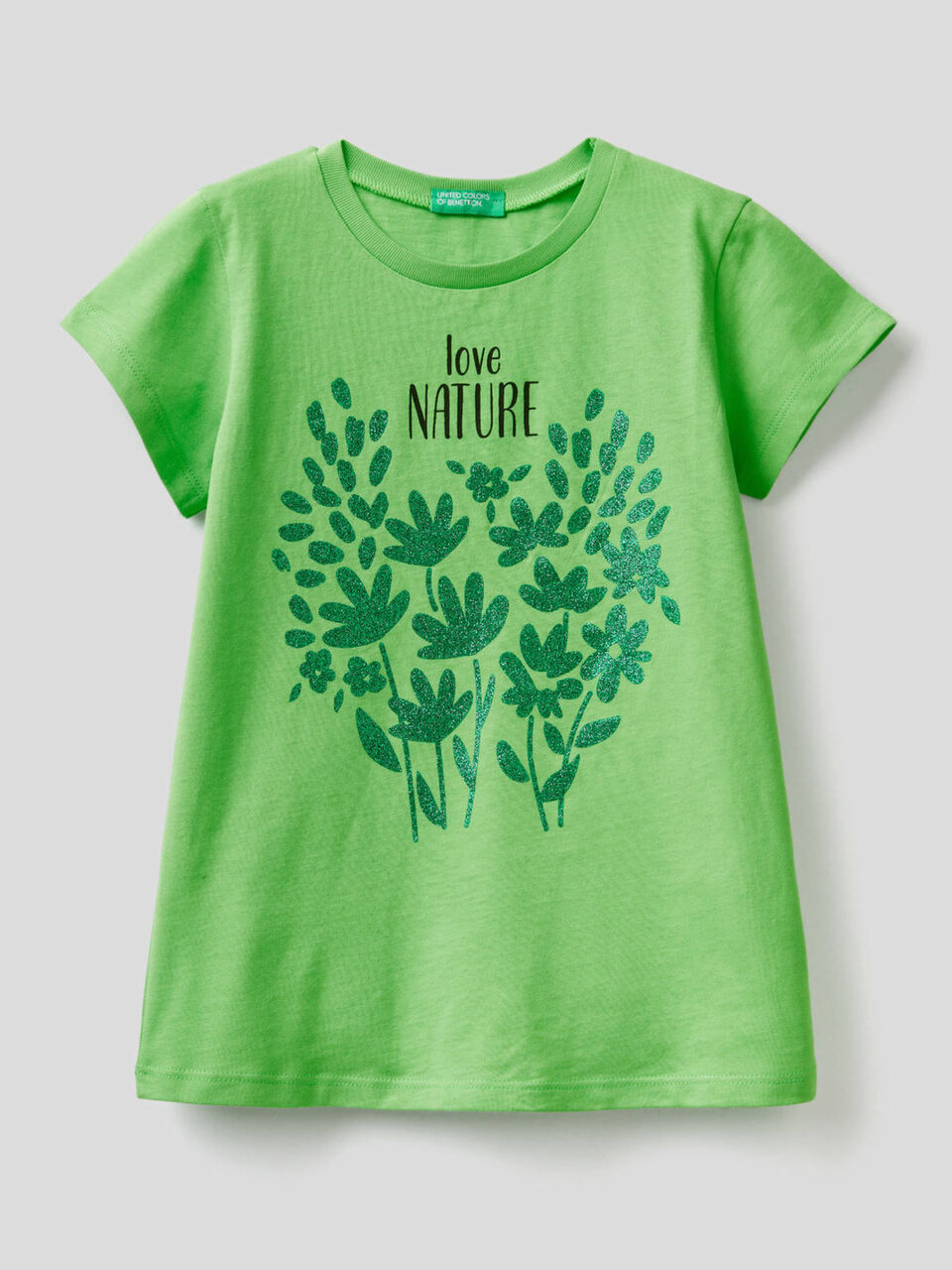 T-shirt with glittery print image number 1