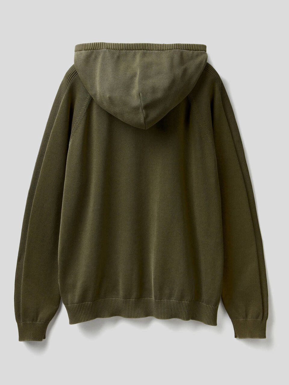 Sweater in pure cotton with hood image number 2