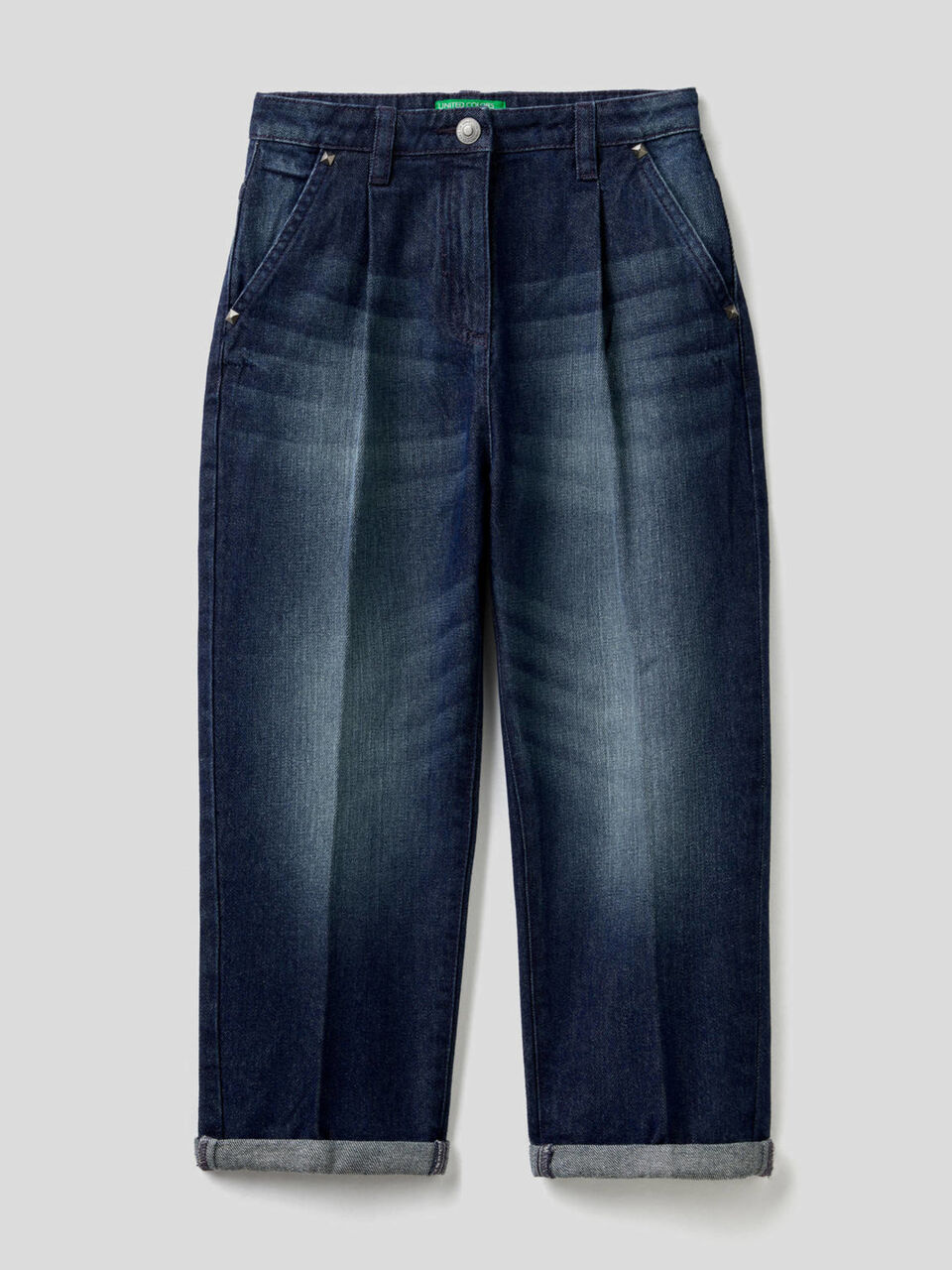 Mom fit jeans in 100% cotton denim image number 1
